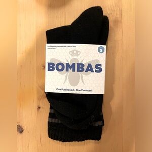 Bombas Black Crew Sock Size Small